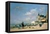 The Beach at Trouville, 1863-Eugène Boudin-Framed Stretched Canvas