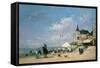 The Beach at Trouville, 1863-Eugène Boudin-Framed Stretched Canvas