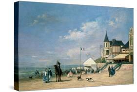 The Beach at Trouville, 1863-Eugène Boudin-Stretched Canvas