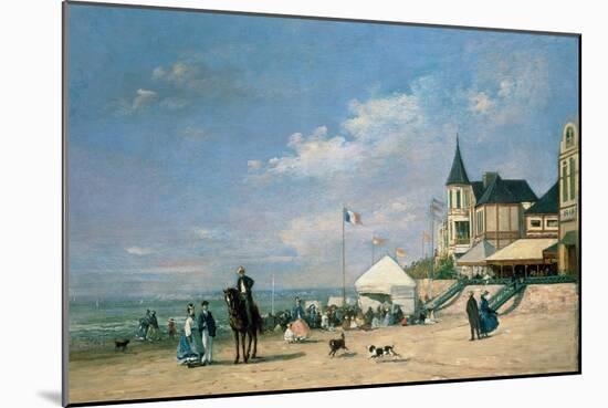 The Beach at Trouville, 1863-Eugène Boudin-Mounted Giclee Print