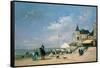 The Beach at Trouville, 1863-Eugène Boudin-Framed Stretched Canvas