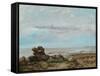 The Beach at Trouville, 1865-Gustave Courbet-Framed Stretched Canvas