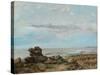 The Beach at Trouville, 1865-Gustave Courbet-Stretched Canvas