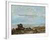 The Beach at Trouville, 1865-Gustave Courbet-Framed Giclee Print