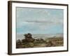 The Beach at Trouville, 1865-Gustave Courbet-Framed Giclee Print