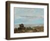 The Beach at Trouville, 1865-Gustave Courbet-Framed Giclee Print