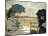 The Beach at Trouville, 1870-Claude Monet-Mounted Giclee Print