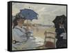 The Beach at Trouville. 1870-Claude Monet-Framed Stretched Canvas