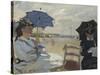 The Beach at Trouville. 1870-Claude Monet-Stretched Canvas