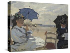 The Beach at Trouville. 1870-Claude Monet-Stretched Canvas