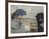 The Beach at Trouville. 1870-Claude Monet-Framed Giclee Print