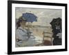 The Beach at Trouville. 1870-Claude Monet-Framed Giclee Print