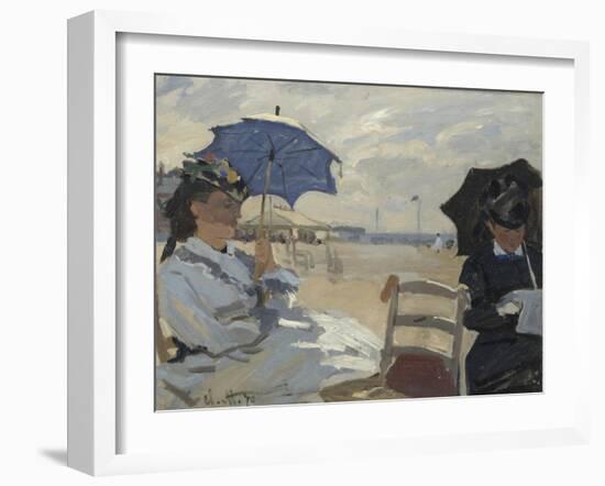 The Beach at Trouville. 1870-Claude Monet-Framed Giclee Print
