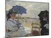 The Beach at Trouville. 1870-Claude Monet-Mounted Giclee Print