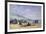 The Beach at Trouville at Bathing Time; La Plage De Trouville a L'Heure Du Bain, 1868-Eug?ne Boudin-Framed Giclee Print