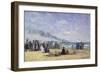 The Beach at Trouville at Bathing Time; La Plage De Trouville a L'Heure Du Bain, 1868-Eug?ne Boudin-Framed Premium Giclee Print