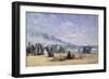 The Beach at Trouville at Bathing Time; La Plage De Trouville a L'Heure Du Bain, 1868-Eug?ne Boudin-Framed Premium Giclee Print