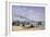 The Beach at Trouville at Bathing Time; La Plage De Trouville a L'Heure Du Bain, 1868-Eug?ne Boudin-Framed Giclee Print