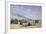 The Beach at Trouville at Bathing Time; La Plage De Trouville a L'Heure Du Bain, 1868-Eug?ne Boudin-Framed Giclee Print