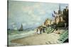 The Beach at Trouville-Claude Monet-Stretched Canvas