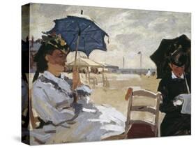 The Beach at Trouville-Claude Monet-Stretched Canvas