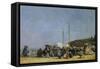 The Beach at Trouville-Eugene Louis Boudin-Framed Stretched Canvas