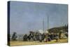 The Beach at Trouville-Eugene Louis Boudin-Stretched Canvas