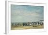 The Beach at Trouville-Eugène-Louis Boudin-Framed Giclee Print