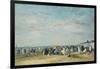 The Beach at Trouville-Eugène-Louis Boudin-Framed Giclee Print