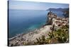 The Beach at Vernazza from the Cinque Terre Coastal Path-Mark Sunderland-Stretched Canvas