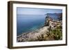 The Beach at Vernazza from the Cinque Terre Coastal Path-Mark Sunderland-Framed Photographic Print