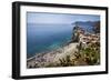 The Beach at Vernazza from the Cinque Terre Coastal Path-Mark Sunderland-Framed Photographic Print