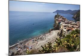 The Beach at Vernazza from the Cinque Terre Coastal Path-Mark Sunderland-Mounted Photographic Print