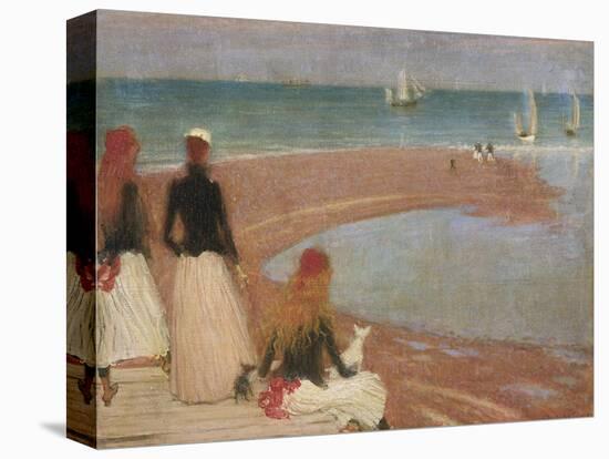 The Beach at Walberswick-Philip Wilson Steer-Stretched Canvas
