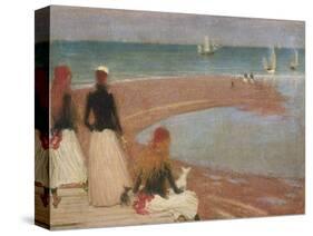 The Beach at Walberswick-Philip Wilson Steer-Stretched Canvas