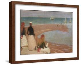 The Beach at Walberswick-Philip Wilson Steer-Framed Giclee Print