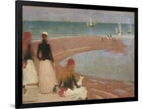 The Beach at Walberswick-Philip Wilson Steer-Framed Giclee Print