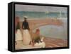 The Beach at Walberswick-Philip Wilson Steer-Framed Stretched Canvas