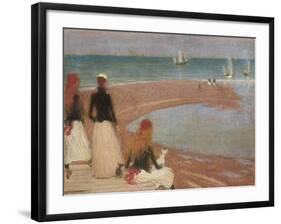 The Beach at Walberswick-Philip Wilson Steer-Framed Giclee Print