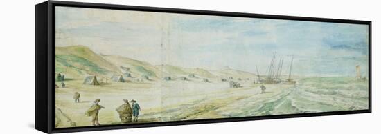 The Beach at Wijk Aan Zee-Abraham Willaerts-Framed Stretched Canvas