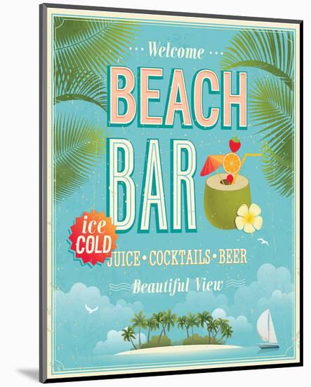 The Beach Bar is Open-null-Mounted Art Print