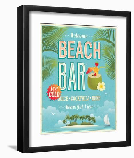 The Beach Bar is Open-null-Framed Art Print