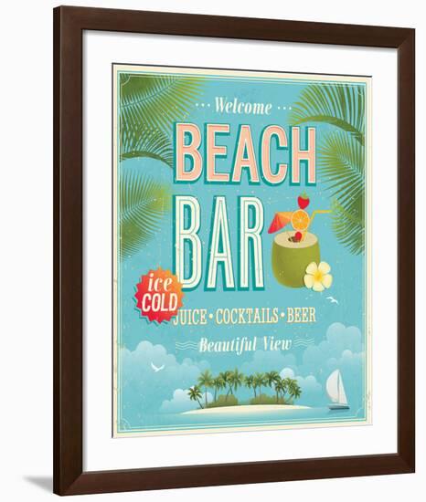 The Beach Bar is Open-null-Framed Art Print