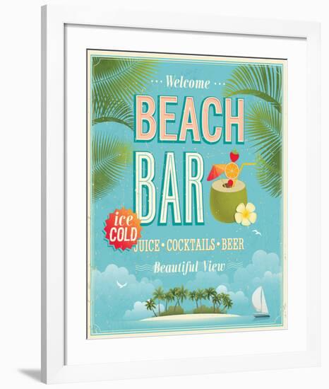 The Beach Bar is Open-null-Framed Art Print