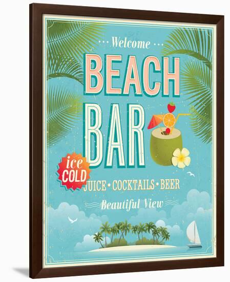 The Beach Bar is Open-null-Framed Art Print