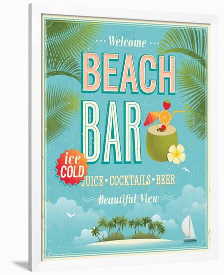 The Beach Bar is Open-null-Framed Art Print