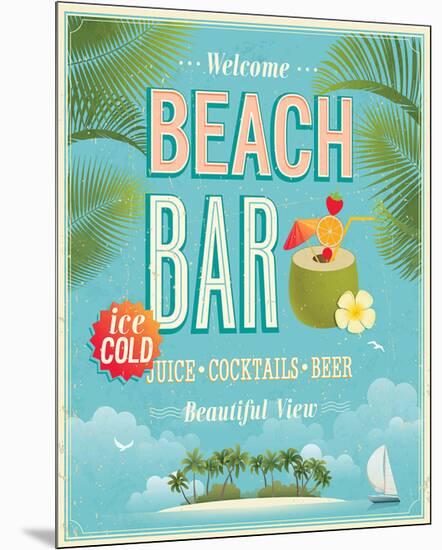 The Beach Bar is Open-null-Mounted Art Print