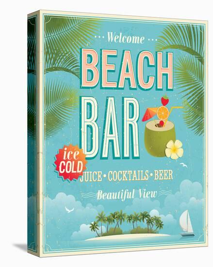 The Beach Bar is Open-null-Stretched Canvas