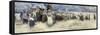 The Beach, Berck-Sur-Mer, c.1900-Patty Townsend Johnson-Framed Stretched Canvas