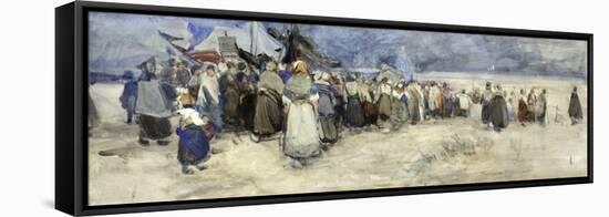 The Beach, Berck-Sur-Mer, c.1900-Patty Townsend Johnson-Framed Stretched Canvas